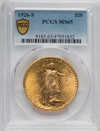 1926-S $20 Saint-Gaudens Double Eagle PCGS MS65