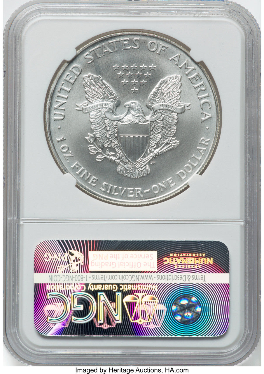 2000 S$1 Silver Eagle NGC MS70