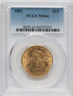 1882 $10 Liberty Eagle PCGS MS64