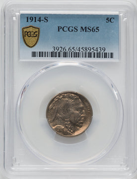 1914-S 5C Buffalo Nickel PCGS MS65