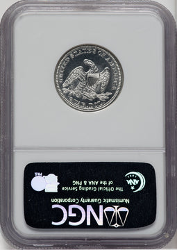 1858 25C Seated Quarter NGC MS66