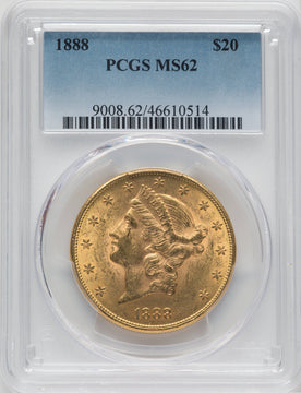 1888 $20 Liberty Double Eagle PCGS MS62