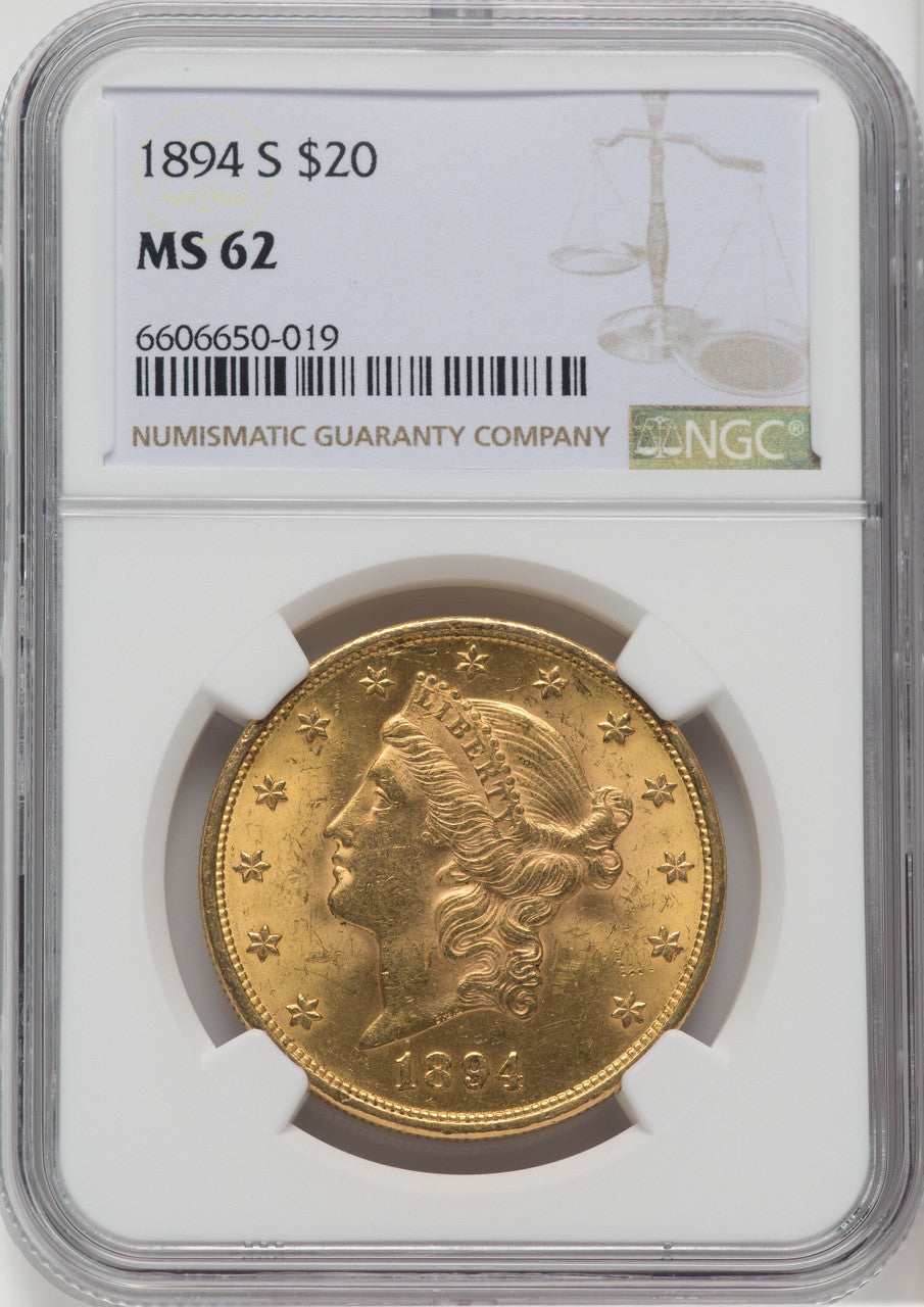 1894-S $20 Liberty Double Eagle NGC MS62