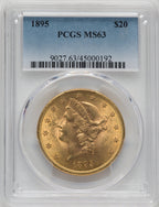 1895 $20 Liberty Double Eagle PCGS MS63