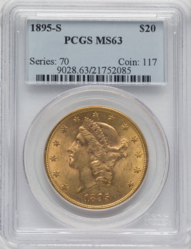 1895-S $20 Liberty Double Eagle PCGS MS63