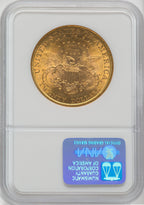 1896 $20 Liberty Double Eagle NGC MS62