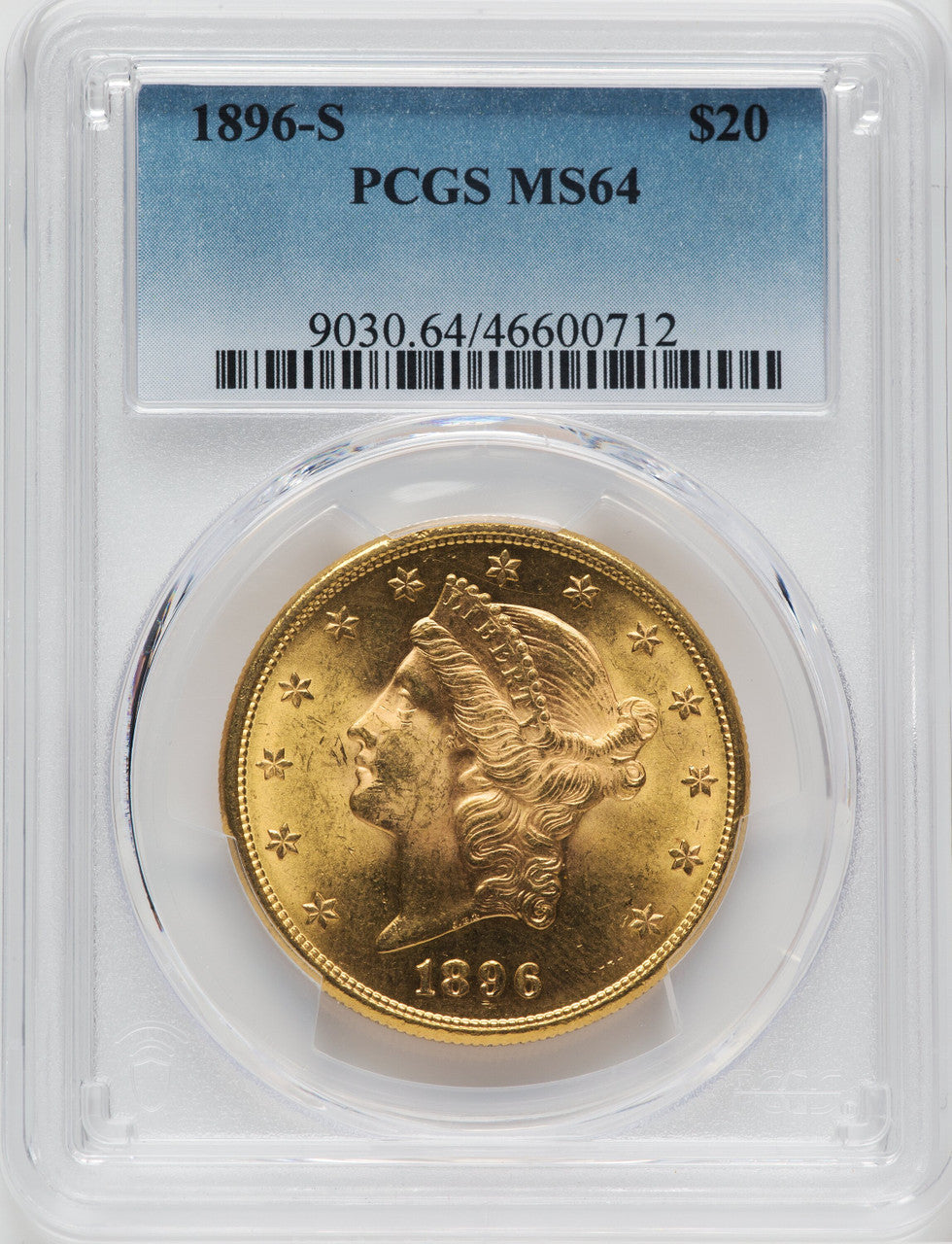 1896-S $20 Liberty Double Eagle PCGS MS64