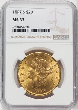 1897-S $20 Liberty Double Eagle NGC MS63