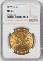 1897-S $20 Liberty Double Eagle NGC MS63