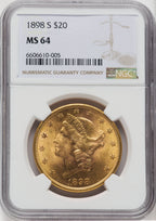 1898-S $20 Liberty Double Eagle NGC MS64