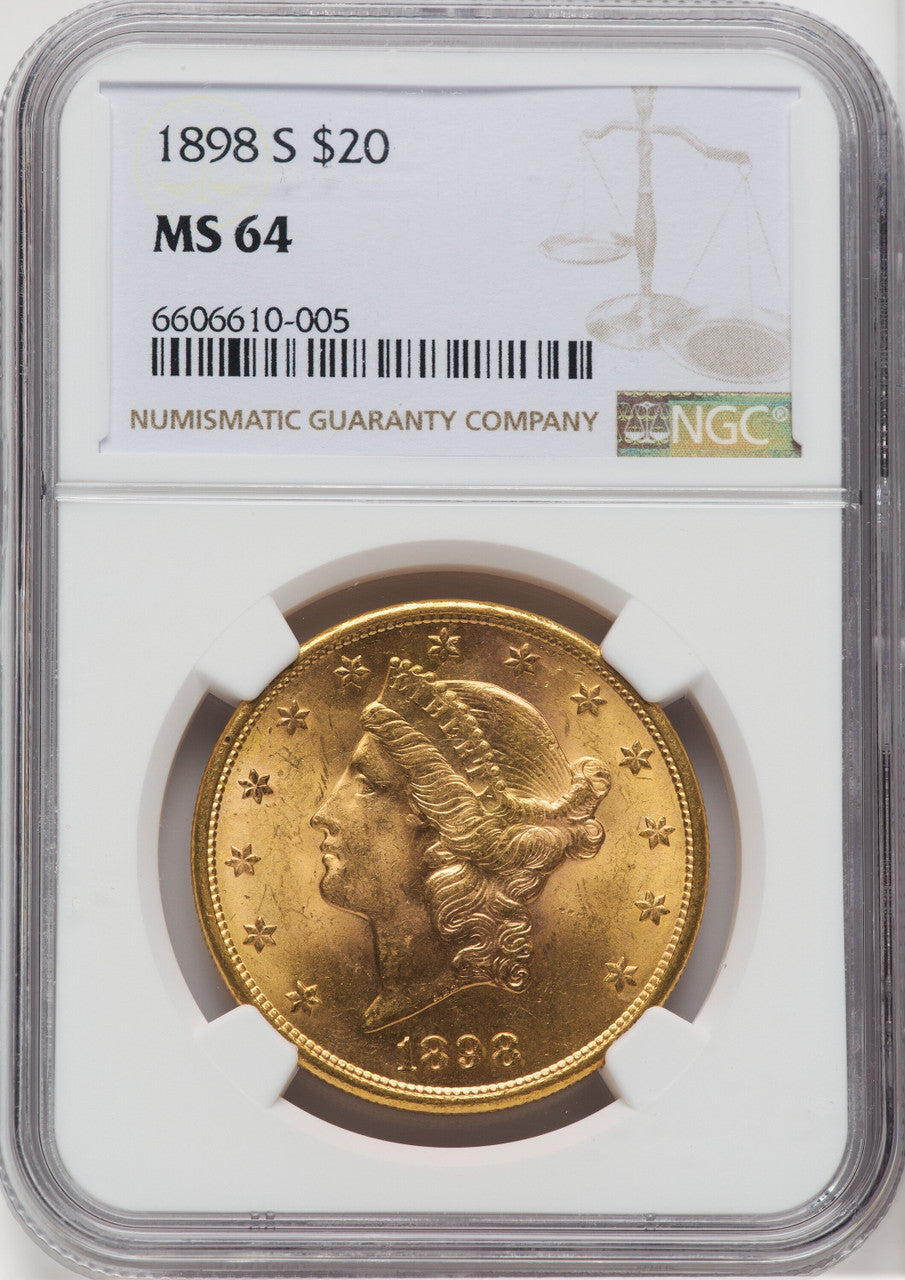 1898-S $20 Liberty Double Eagle NGC MS64