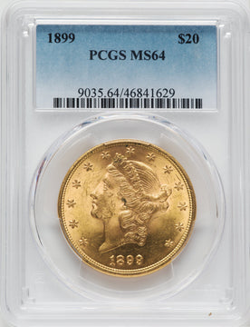 1899 $20 Liberty Double Eagle PCGS MS64