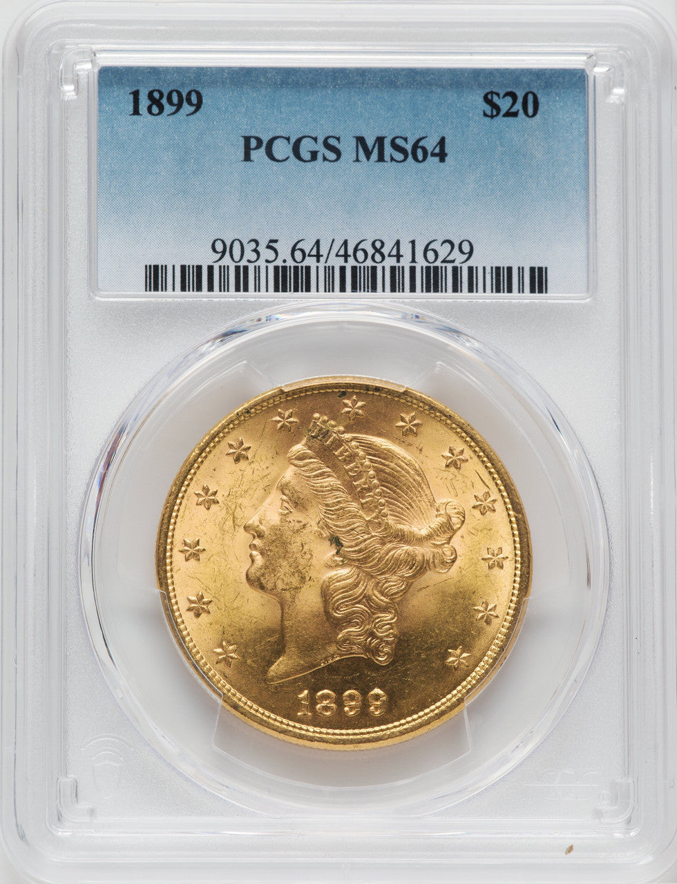 1899 $20 Liberty Double Eagle PCGS MS64