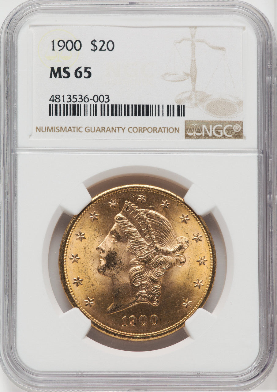 1900 $20 Liberty Double Eagle NGC MS65