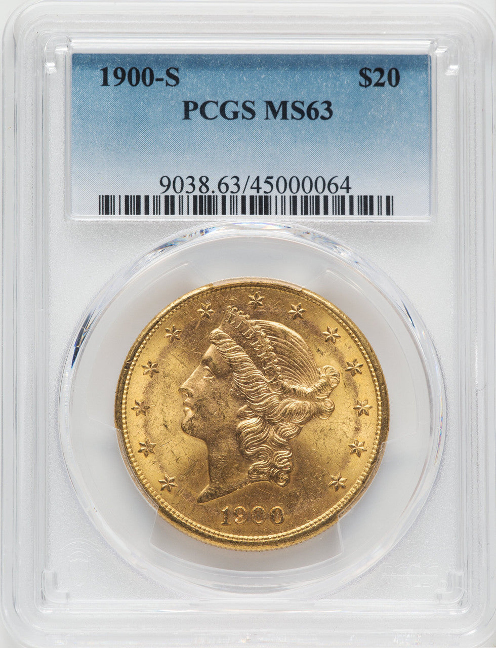 1900-S $20 Liberty Double Eagle PCGS MS63