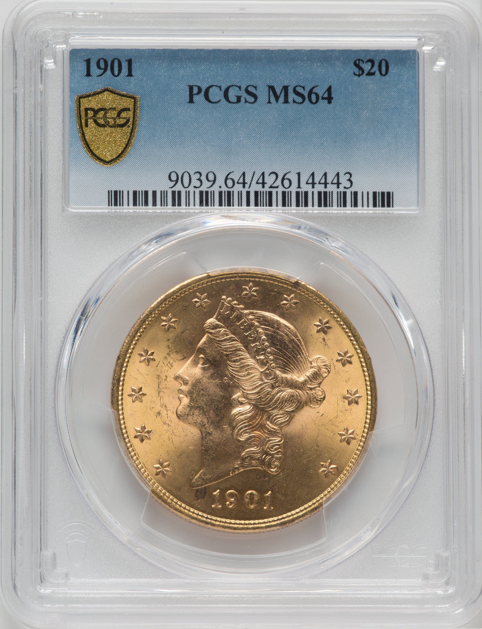 1901 $20 Liberty Double Eagle PCGS MS64