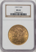 1902-S $20 Liberty Double Eagle NGC MS62