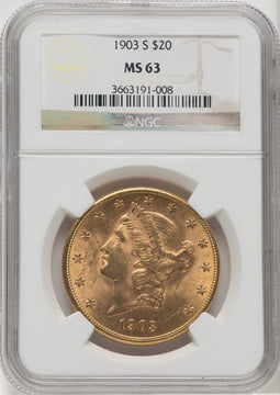 1903-S $20 Liberty Double Eagle NGC MS63