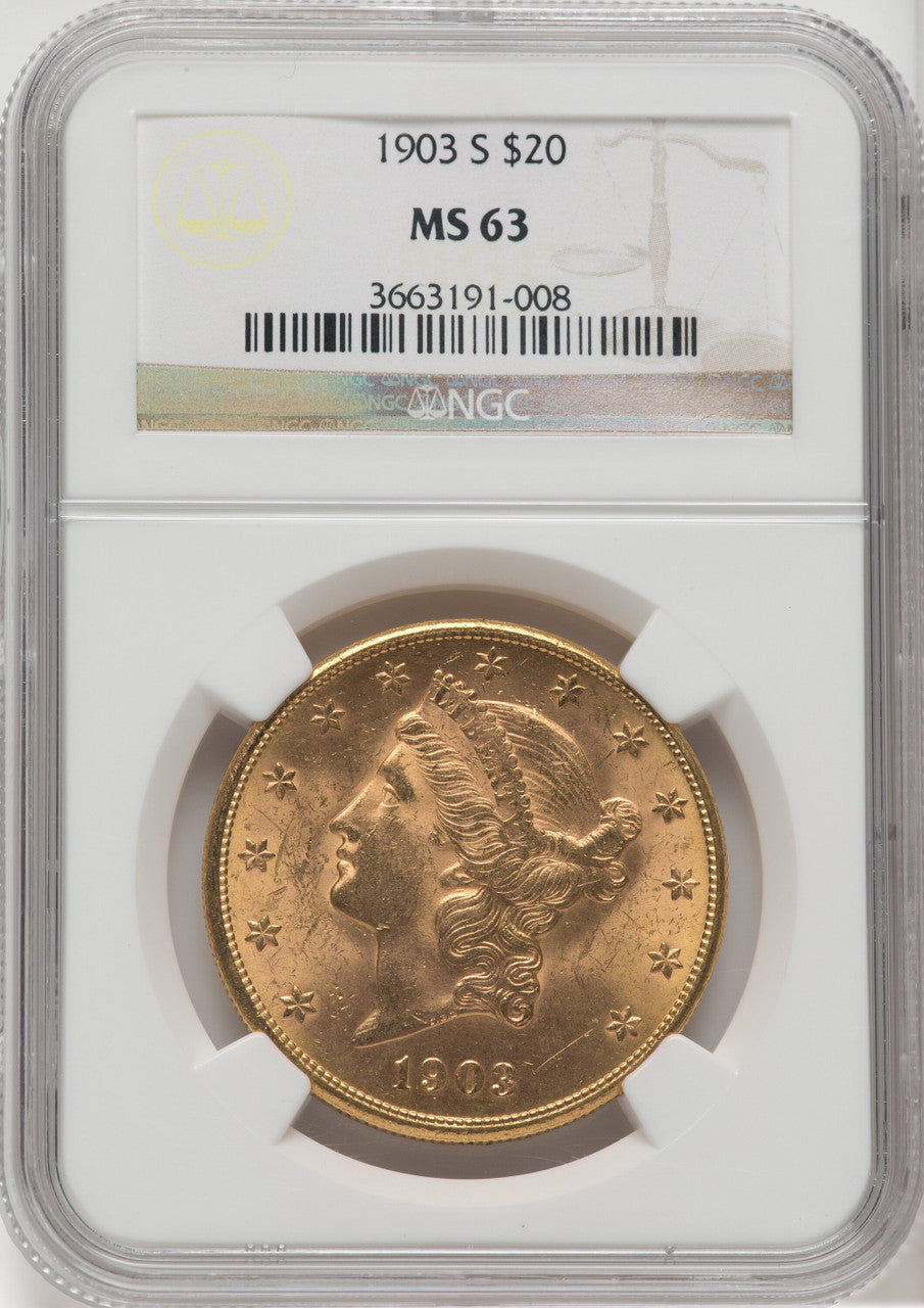 1903-S $20 Liberty Double Eagle NGC MS63