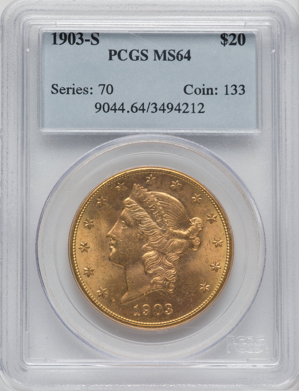 1903-S $20 Liberty Double Eagle PCGS MS64 (762500006)