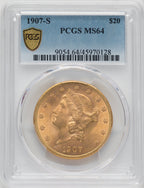 1907-S $20 Liberty Double Eagle PCGS MS64