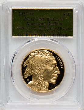 2023-W G$50 Gold Buffalo Advanced Release DCAM PCGS PR70