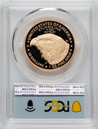 2023-W G$50 One Ounce Gold Eagle First Day of Issue FDI Flag PCGS PR70