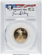2016-W $10 Quarter-Ounce Gold Eagle 30th Anniversary First Strike Moy Signature PCGS PR70