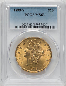 1899-S $20 Liberty Double Eagle PCGS MS63 (171367747)