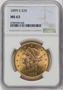 1899-S $20 Liberty Double Eagle NGC MS63 (171361076)