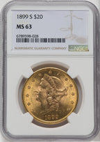 1899-S $20 Liberty Double Eagle NGC MS63 (171361076)