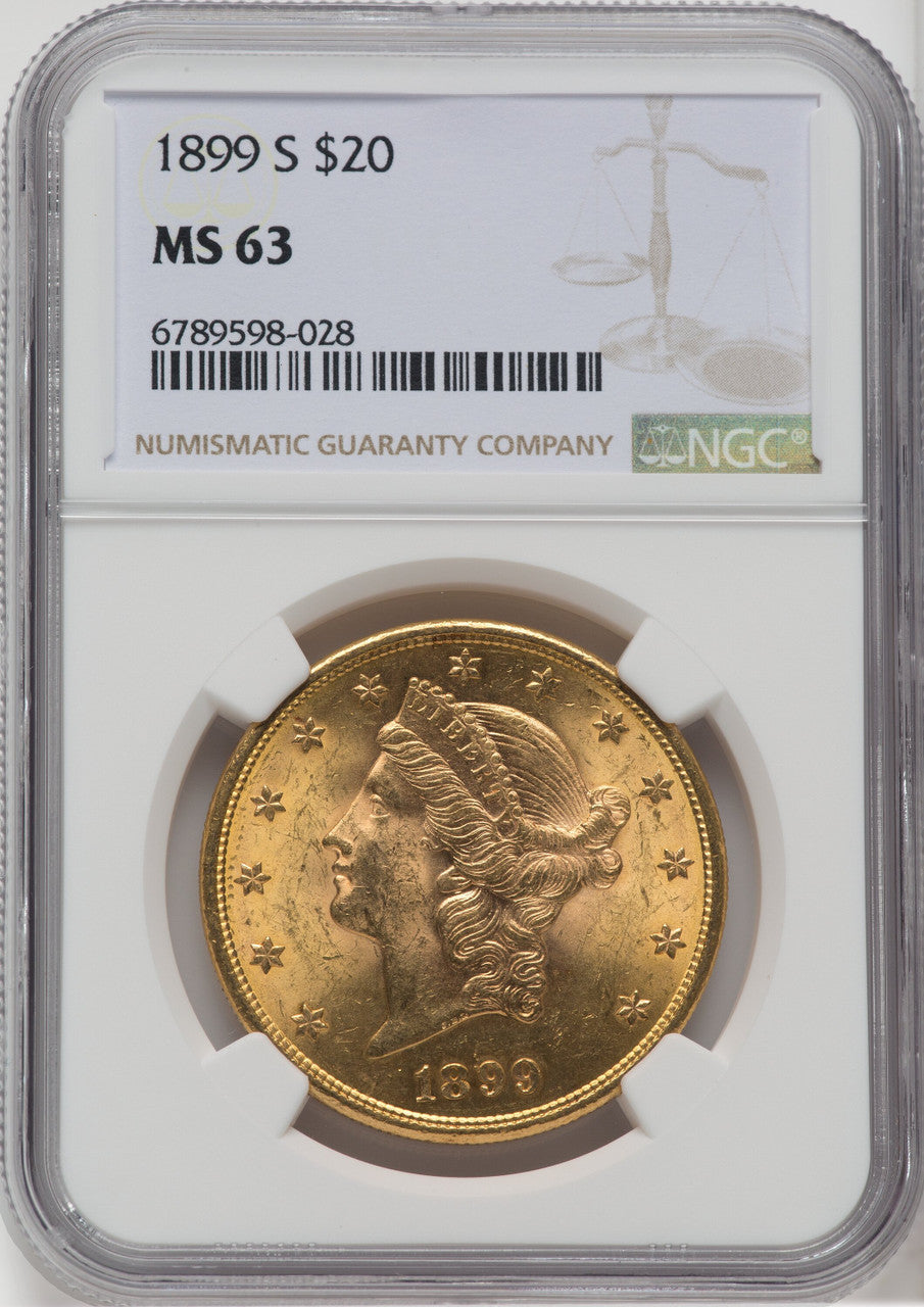 1899-S $20 Liberty Double Eagle NGC MS63 (171361076)