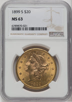 1899-S $20 Liberty Double Eagle NGC MS63 (171367463)