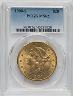 1900-S $20 Liberty Double Eagle PCGS MS62 (171312932)