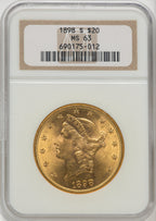 1898-S $20 Liberty Double Eagle NGC MS63