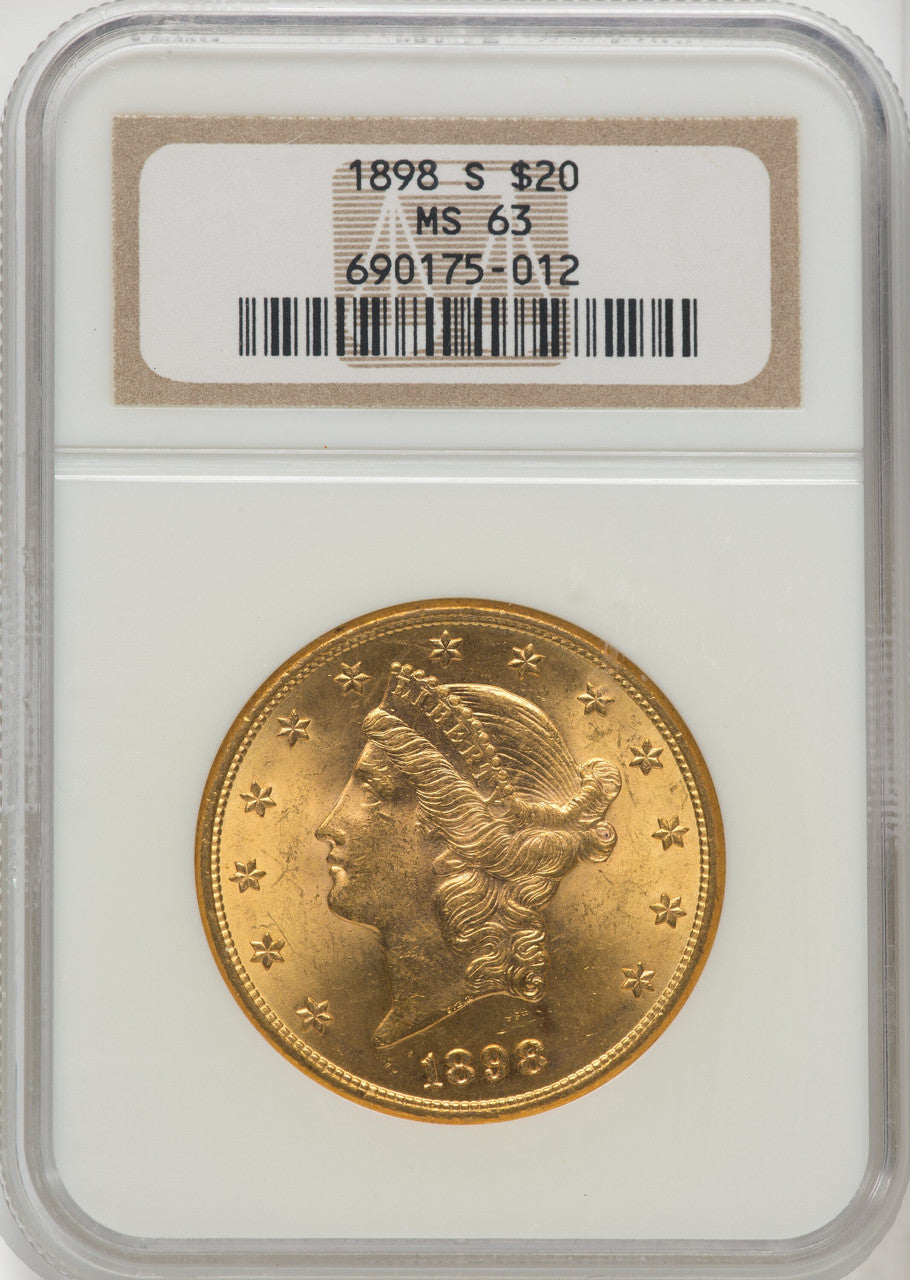 1898-S $20 Liberty Double Eagle NGC MS63