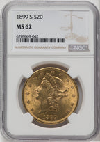 1899-S $20 Liberty Double Eagle NGC MS62 (171367430)