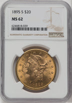 1895-S $20 Liberty Double Eagle NGC MS62