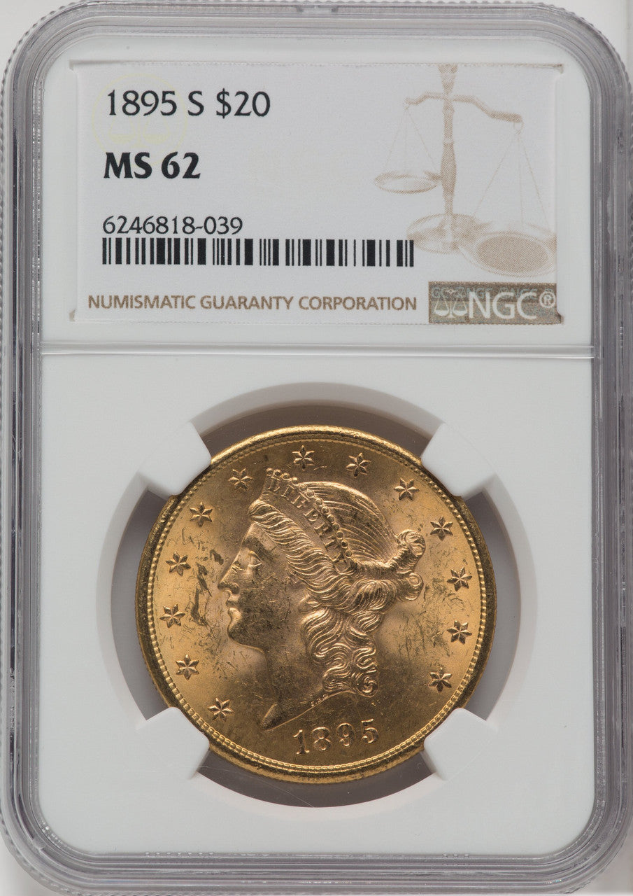 1895-S $20 Liberty Double Eagle NGC MS62
