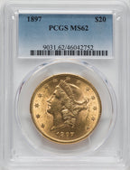 1897 $20 Liberty Double Eagle PCGS MS62