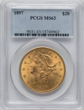 1897 $20 Liberty Double Eagle PCGS MS63