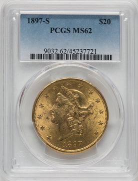 1897-S $20 Liberty Double Eagle PCGS MS62 (171312520)