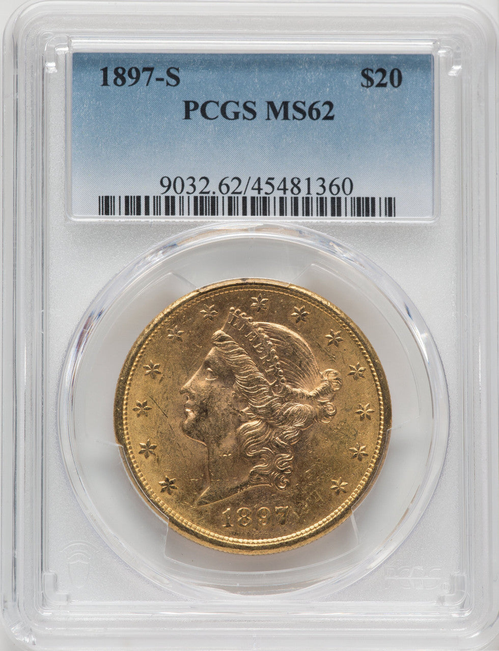 1897-S $20 Liberty Double Eagle PCGS MS62 (171311624)