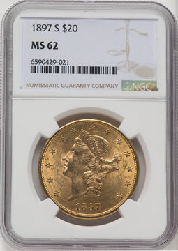1897-S $20 Liberty Double Eagle NGC MS62