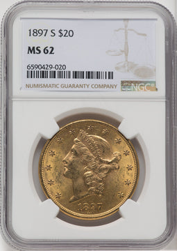 1897-S $20 Liberty Double Eagle NGC MS62 (759376143)