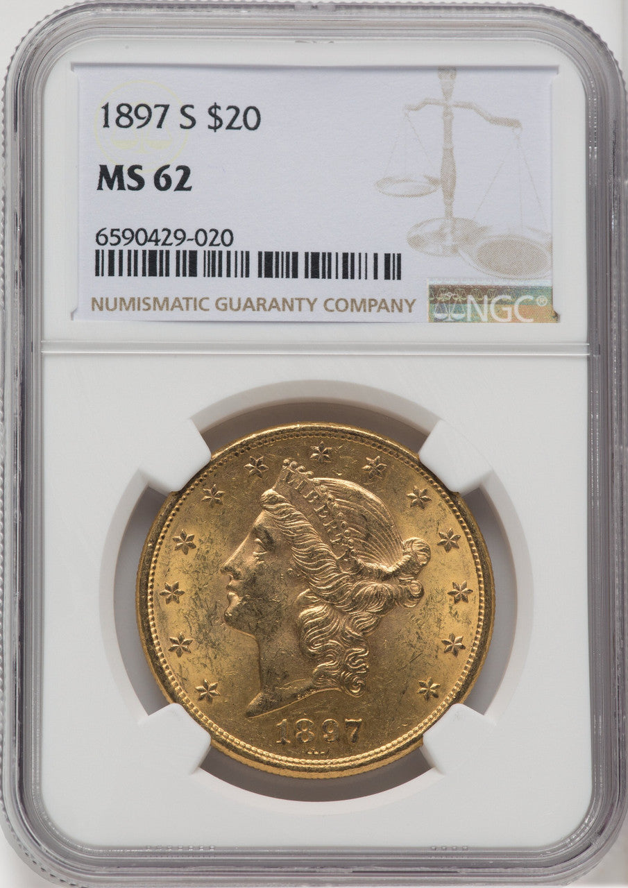 1897-S $20 Liberty Double Eagle NGC MS62 (759376143)