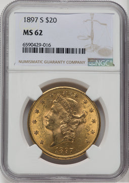 1897-S $20 Liberty Double Eagle NGC MS62 (759376138)