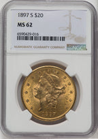 1897-S $20 Liberty Double Eagle NGC MS62 (759376138)