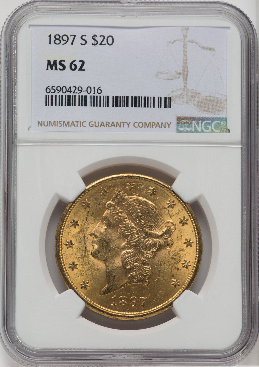 1897-S $20 Liberty Double Eagle NGC MS62 (759376138)