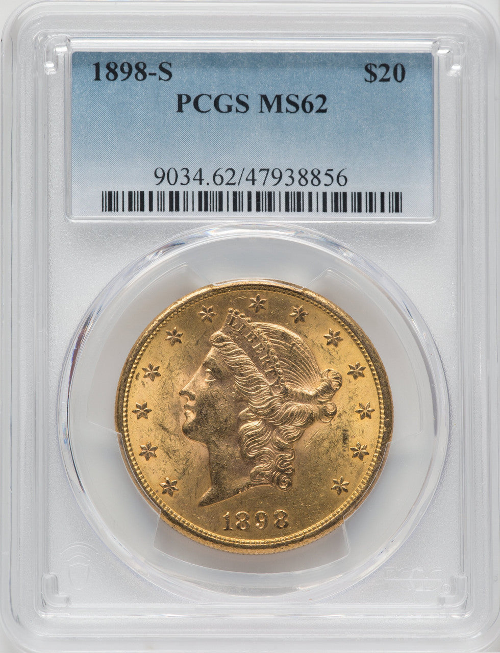1898-S $20 Liberty Double Eagle PCGS MS62 (171367848)